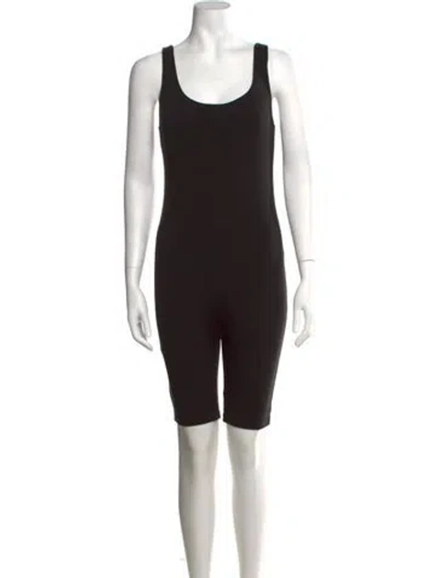 Pre-owned Bumpsuit Scoop Neck Jumpsuit In Black