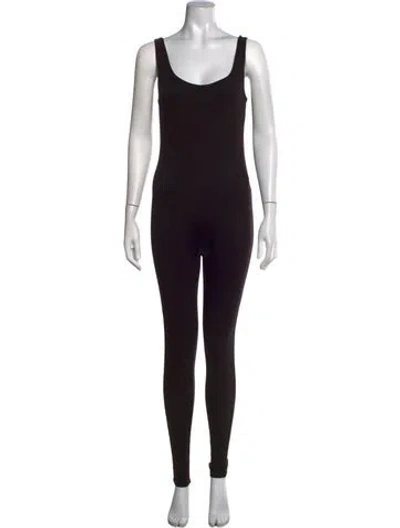 Pre-owned Bumpsuit Scoop Neck Jumpsuit In Black