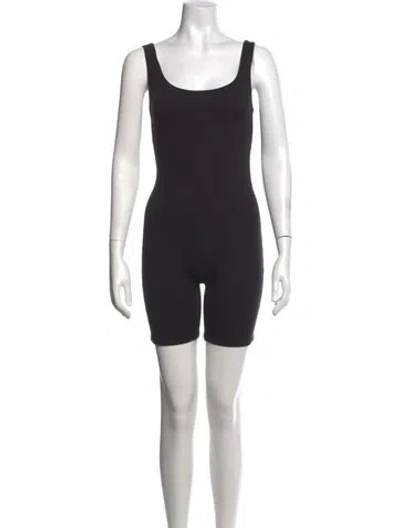 Pre-owned Bumpsuit Scoop Neck Jumpsuit In Black