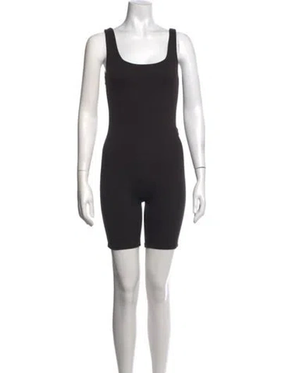 Pre-owned Bumpsuit Scoop Neck Jumpsuit In Black