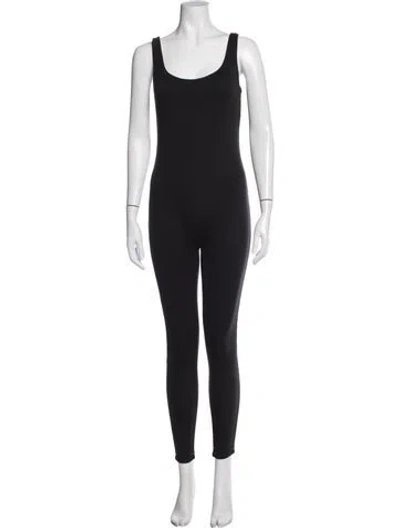 Pre-owned Bumpsuit Scoop Neck Jumpsuit In Black
