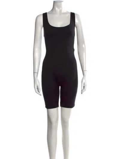 Pre-owned Bumpsuit Scoop Neck Jumpsuit In Black