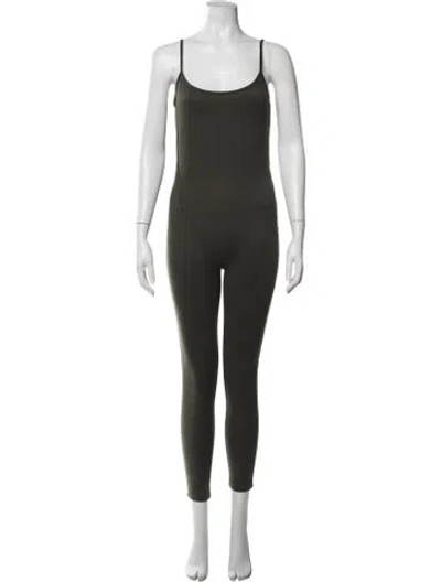 Pre-owned Bumpsuit Scoop Neck Jumpsuit In Green