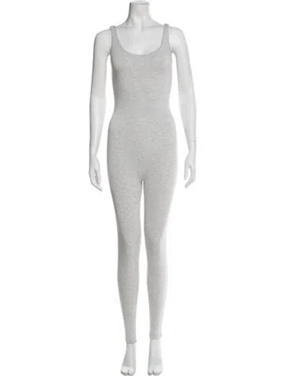 Pre-owned Bumpsuit Scoop Neck Jumpsuit In Grey