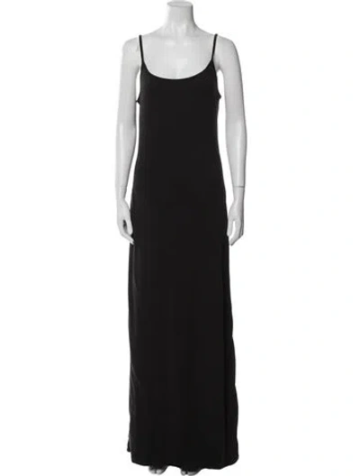 Pre-owned Bumpsuit Scoop Neck Long Dress In Black