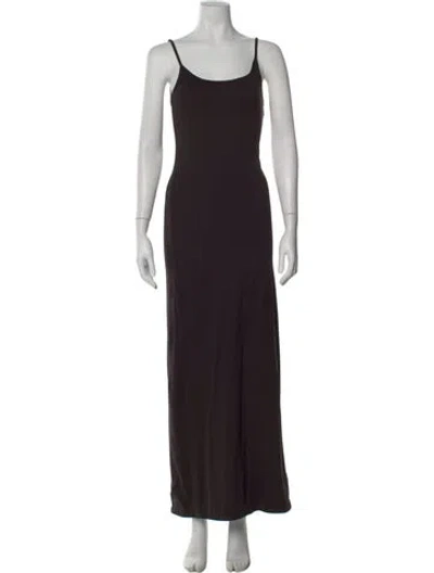 Pre-owned Bumpsuit Scoop Neck Long Dress In Black