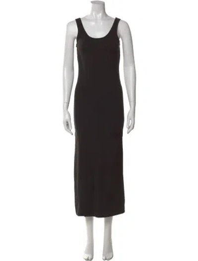 Pre-owned Bumpsuit Scoop Neck Long Dress In Black