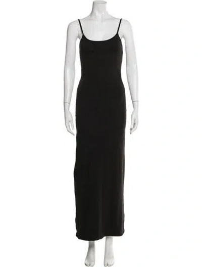 Pre-owned Bumpsuit Scoop Neck Long Dress In Black