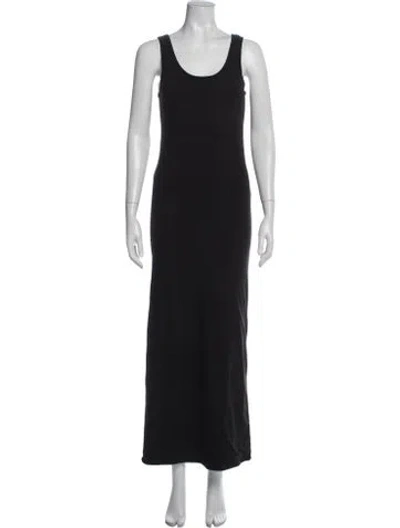 Pre-owned Bumpsuit Scoop Neck Long Dress In Black