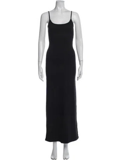 Pre-owned Bumpsuit Scoop Neck Long Dress In Black