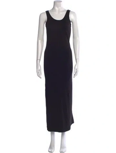 Pre-owned Bumpsuit Scoop Neck Long Dress In Black