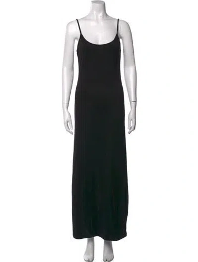 Pre-owned Bumpsuit Scoop Neck Long Dress In Black