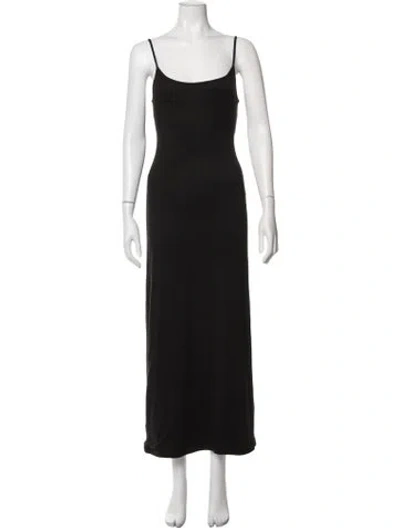 Pre-owned Bumpsuit Scoop Neck Long Dress In Black