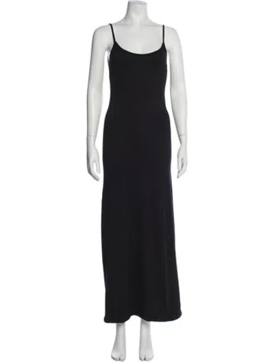 Pre-owned Bumpsuit Scoop Neck Long Dress In Black