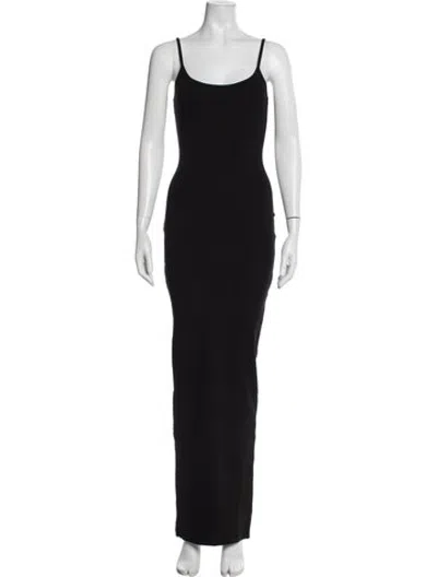 Pre-owned Bumpsuit Scoop Neck Long Dress In Black