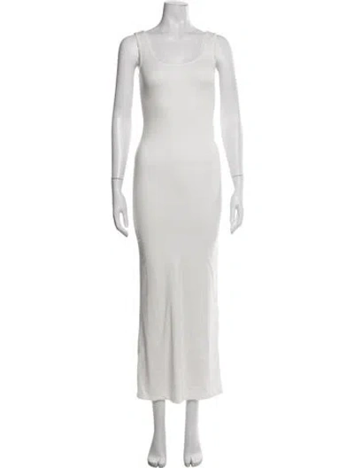 Pre-owned Bumpsuit Scoop Neck Long Dress In Grey