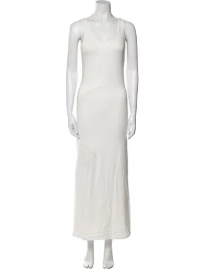 Pre-owned Bumpsuit Scoop Neck Long Dress In Neutral