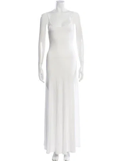 Pre-owned Bumpsuit Scoop Neck Long Dress In Neutral