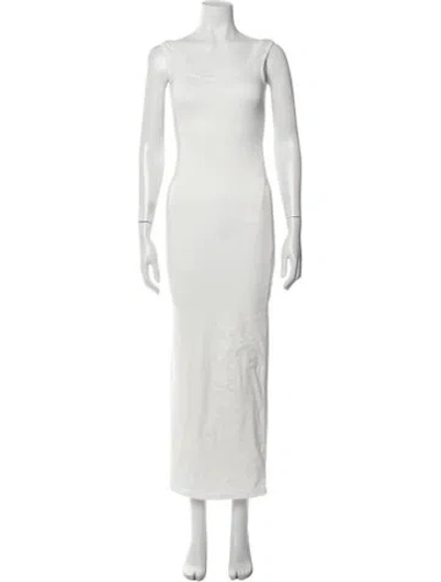 Pre-owned Bumpsuit Scoop Neck Long Dress In Neutral