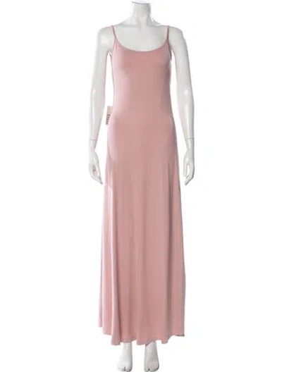 Pre-owned Bumpsuit Scoop Neck Long Dress W/ Tags In Pink
