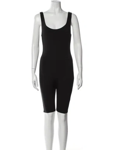 Pre-owned Bumpsuit Scoop Neck Romper In Gray