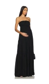 Bumpsuit Shirred Strapless Dress In Black