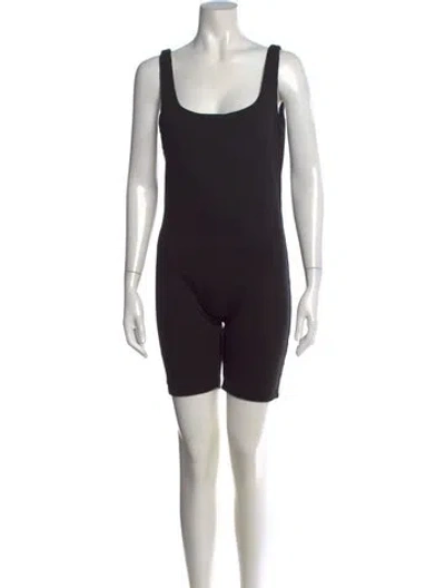 Pre-owned Bumpsuit Square Neckline Jumpsuit In Black