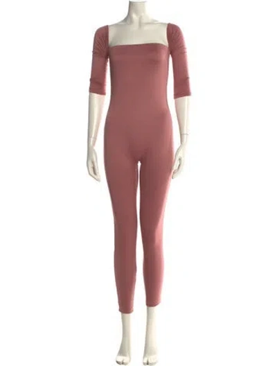 Pre-owned Bumpsuit Square Neckline Jumpsuit In Pink
