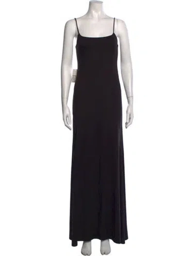 Pre-owned Bumpsuit Square Neckline Long Dress In Black
