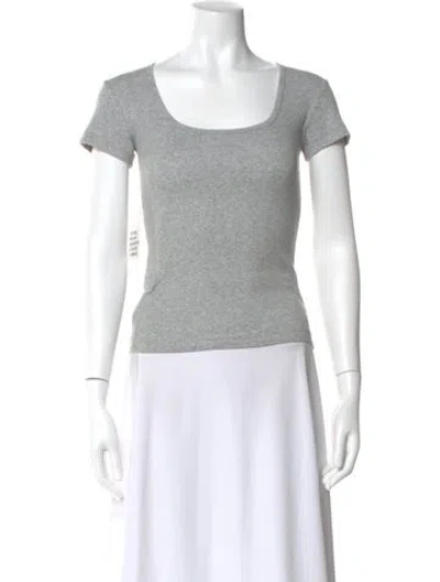 Pre-owned Bumpsuit Square Neckline Short Sleeve T-shirt W/ Tags In Silver