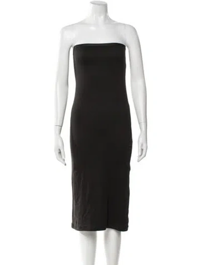 Pre-owned Bumpsuit Strapless Knee-length Dress W/ Tags In Black