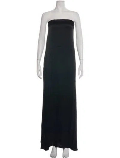 Pre-owned Bumpsuit Strapless Long Dress In Black