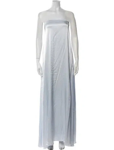 Pre-owned Bumpsuit Strapless Long Dress In Blue