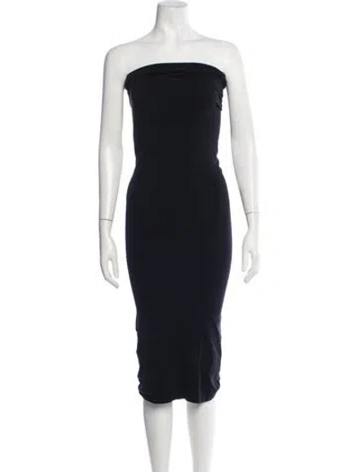 Pre-owned Bumpsuit Strapless Midi Length Dress W/ Tags In Blue