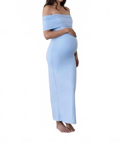 Bumpsuit The Bianca Maternity Dress In Powder Blue