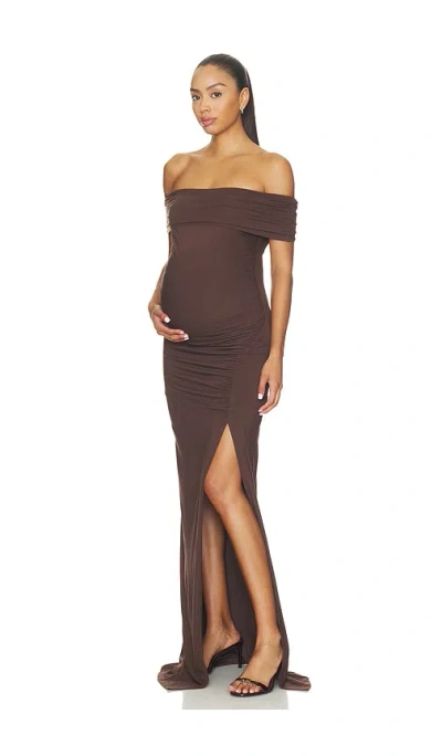 Bumpsuit The Sleeveless Evening Dress In Chocolate