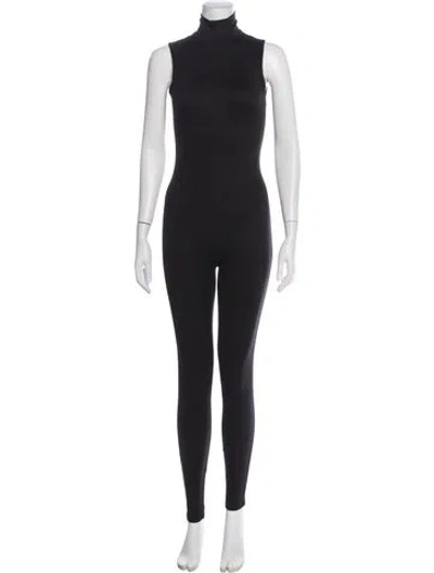 Pre-owned Bumpsuit Turtleneck Jumpsuit In Black