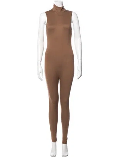 Pre-owned Bumpsuit Turtleneck Jumpsuit In Brown