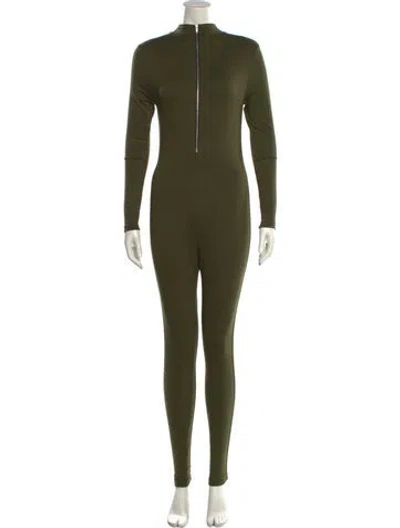 Pre-owned Bumpsuit Turtleneck Jumpsuit In Green
