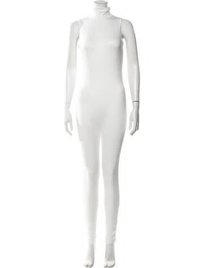Pre-owned Bumpsuit Turtleneck Jumpsuit W/ Tags In White