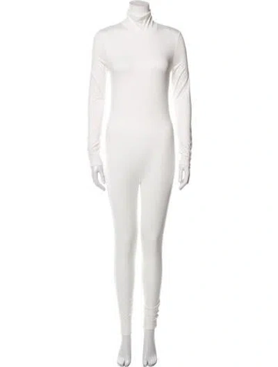 Pre-owned Bumpsuit Turtleneck Jumpsuit In White
