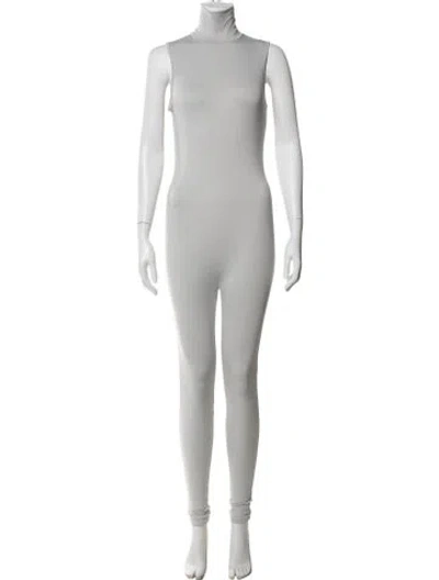 Pre-owned Bumpsuit Turtleneck Jumpsuit In White