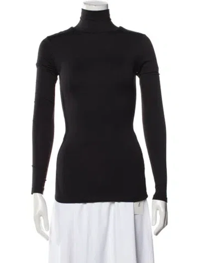 Pre-owned Bumpsuit Turtleneck Long Sleeve Top In Black