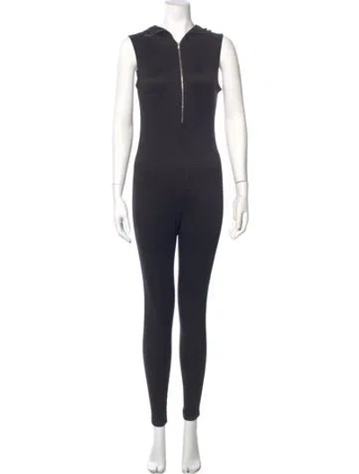 Pre-owned Bumpsuit V-neck Jumpsuit In Blue