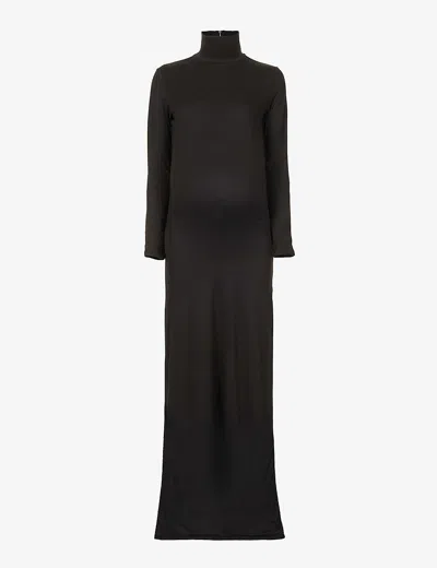 Bumpsuit Maternity The Monica Turtleneck Stretch-jersey Maxi Dress In Black