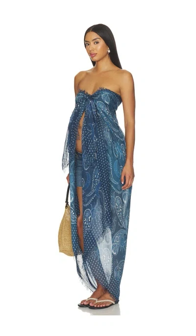 Bumpsuit X Spell Travel Scarf In Blue