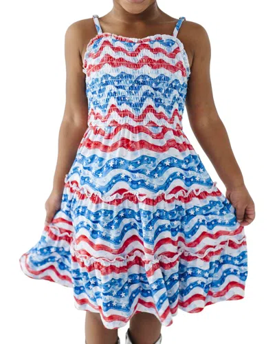 Bums & Roses Kids' All American Sleeveless Girls Dress Set In Multi