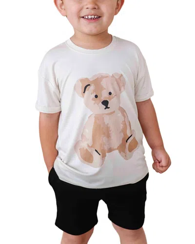 Bums & Roses Bear Hugs Short Sleeve T-shirt & Short In Multi