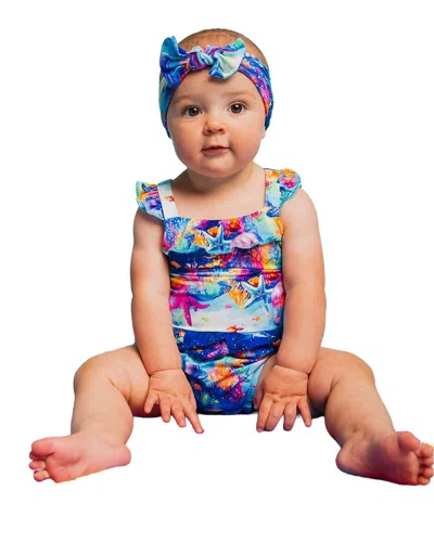 Bums & Roses Current Crew Bubble Romper In Multi