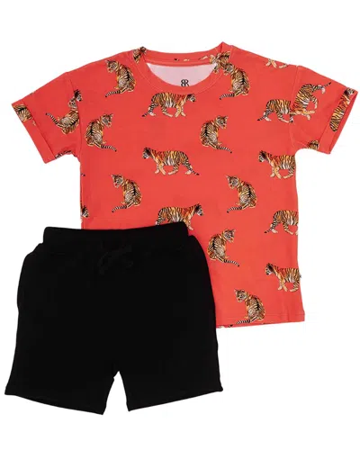 Bums & Roses Go Get 'em Tiger Short Sleeve T-shirt In Multi
